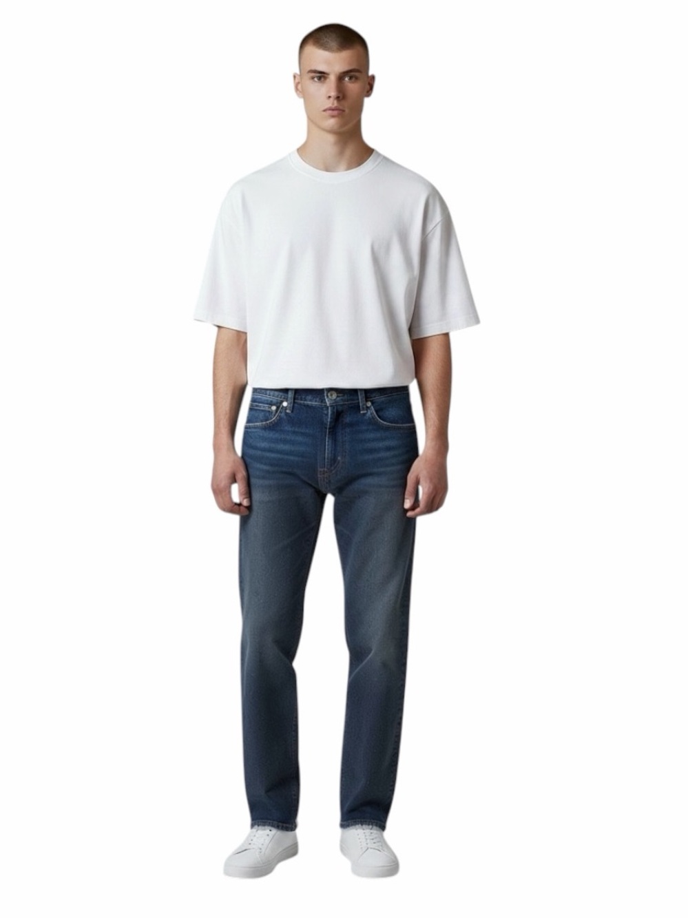 Levi's 505 38x34 Regular Fit Straight Eco Ease Stretch Zip Fly Blue Men's Jeans